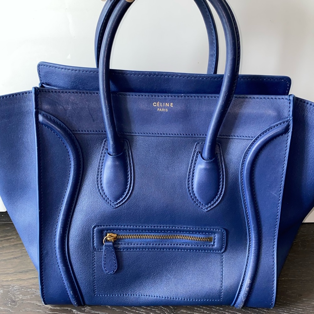 Celine calfskin micro luggage tote